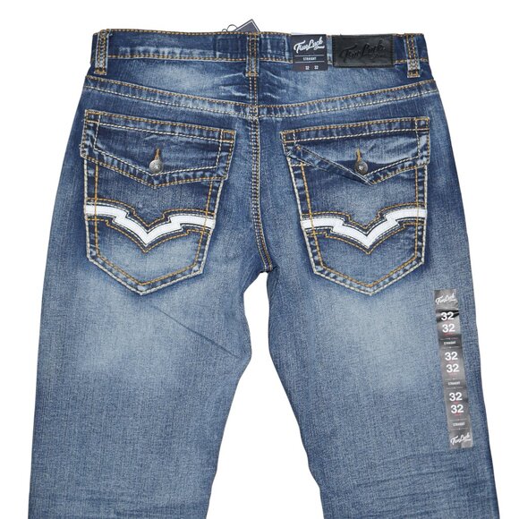 NEW True Luck Embroidered Jeans Men's Size 32x32 Straight leg BKE NWT - Picture 8 of 9